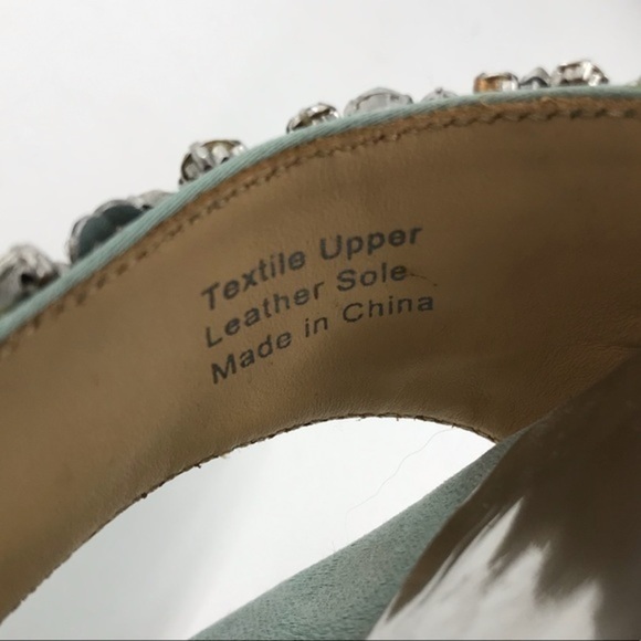 Badgley Mischka Embellished Ankle Strap Heels Size 6.5 - Picture 9 of 11